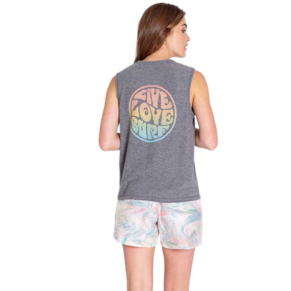 Multicoloured - Back - PJ Salvage Womens-Ladies Desert Palm Print Lounge Shorts