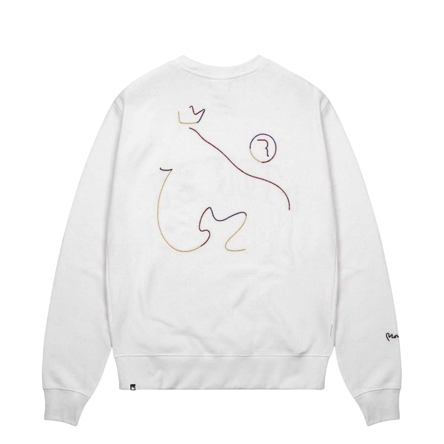 White - Back - Money Mens Block Knitted Sweatshirt