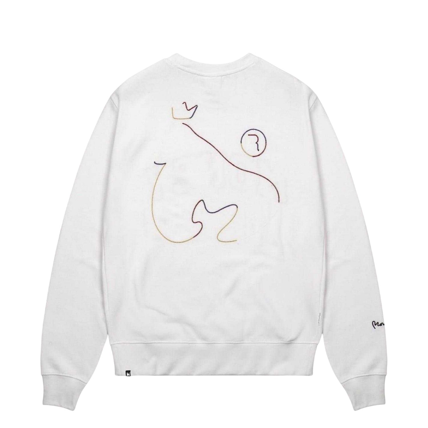 White - Back - Money Mens Block Knitted Sweatshirt