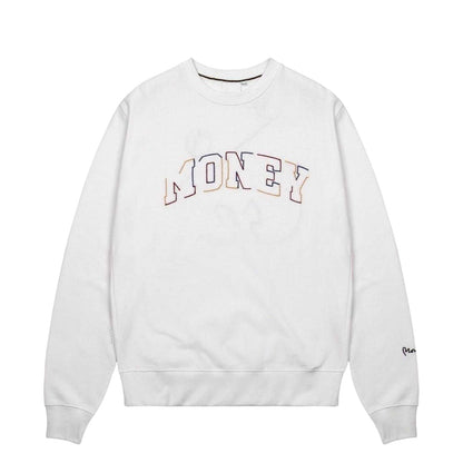 White - Front - Money Mens Block Knitted Sweatshirt