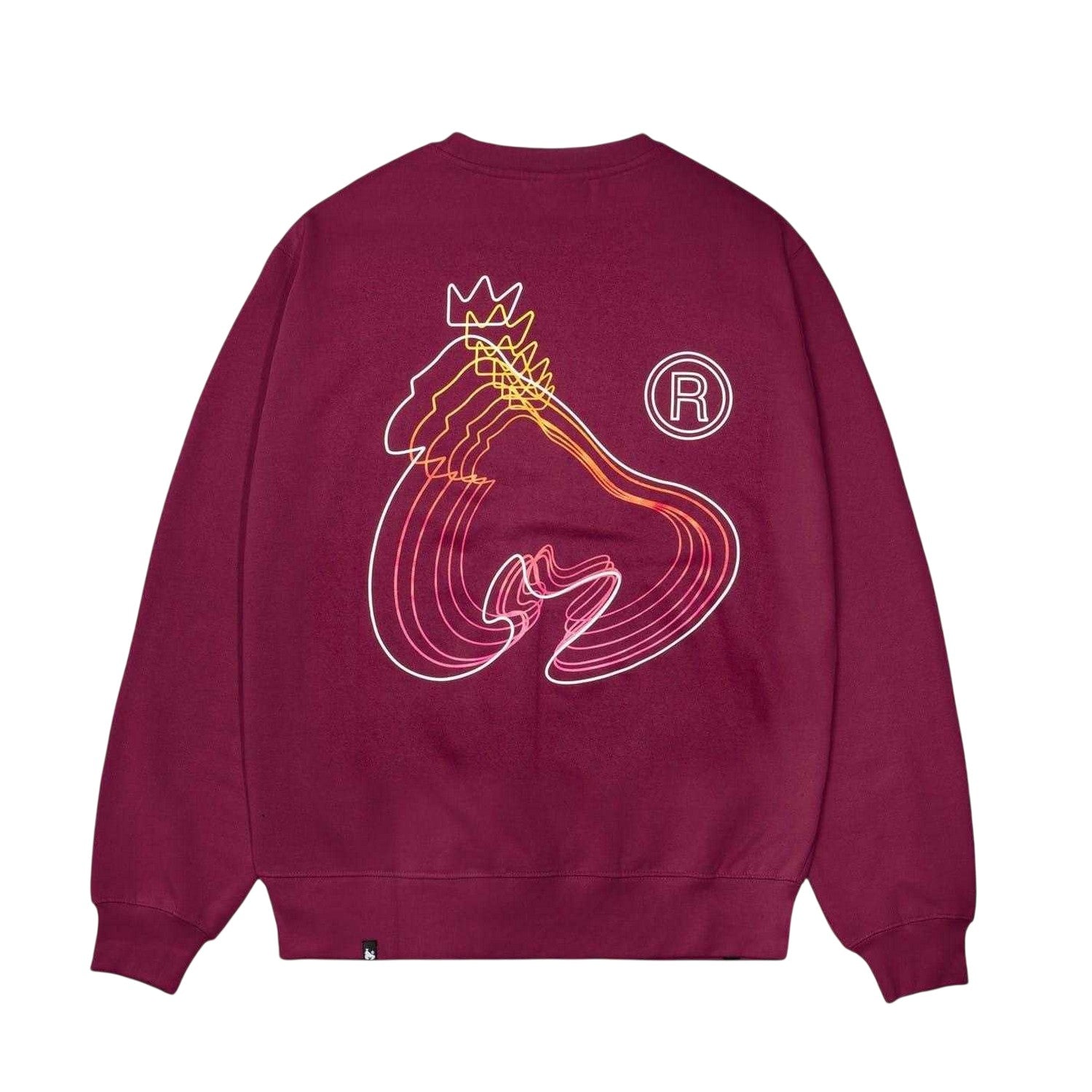 Plum - Back - Money Mens Repeat Logo Sweatshirt