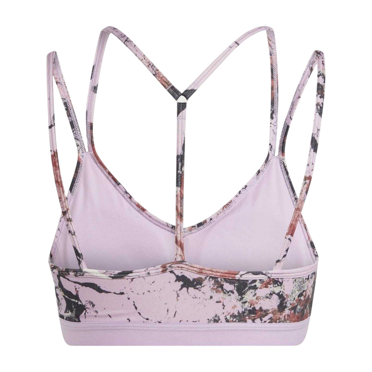 Lilac - Back - Adidas Womens-Ladies Marble Spaghetti Strap Sports Bra