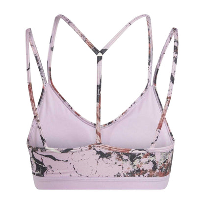Lilac - Back - Adidas Womens-Ladies Marble Spaghetti Strap Sports Bra