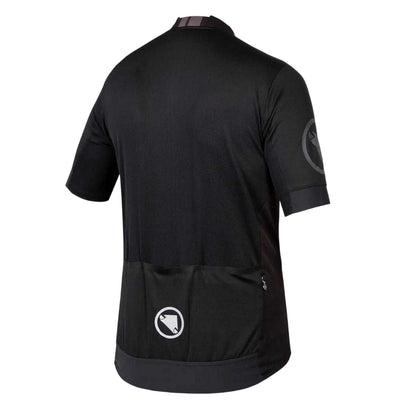 Black - Back - Endura Mens FS20 Pro Block Stripe Cycling Jersey