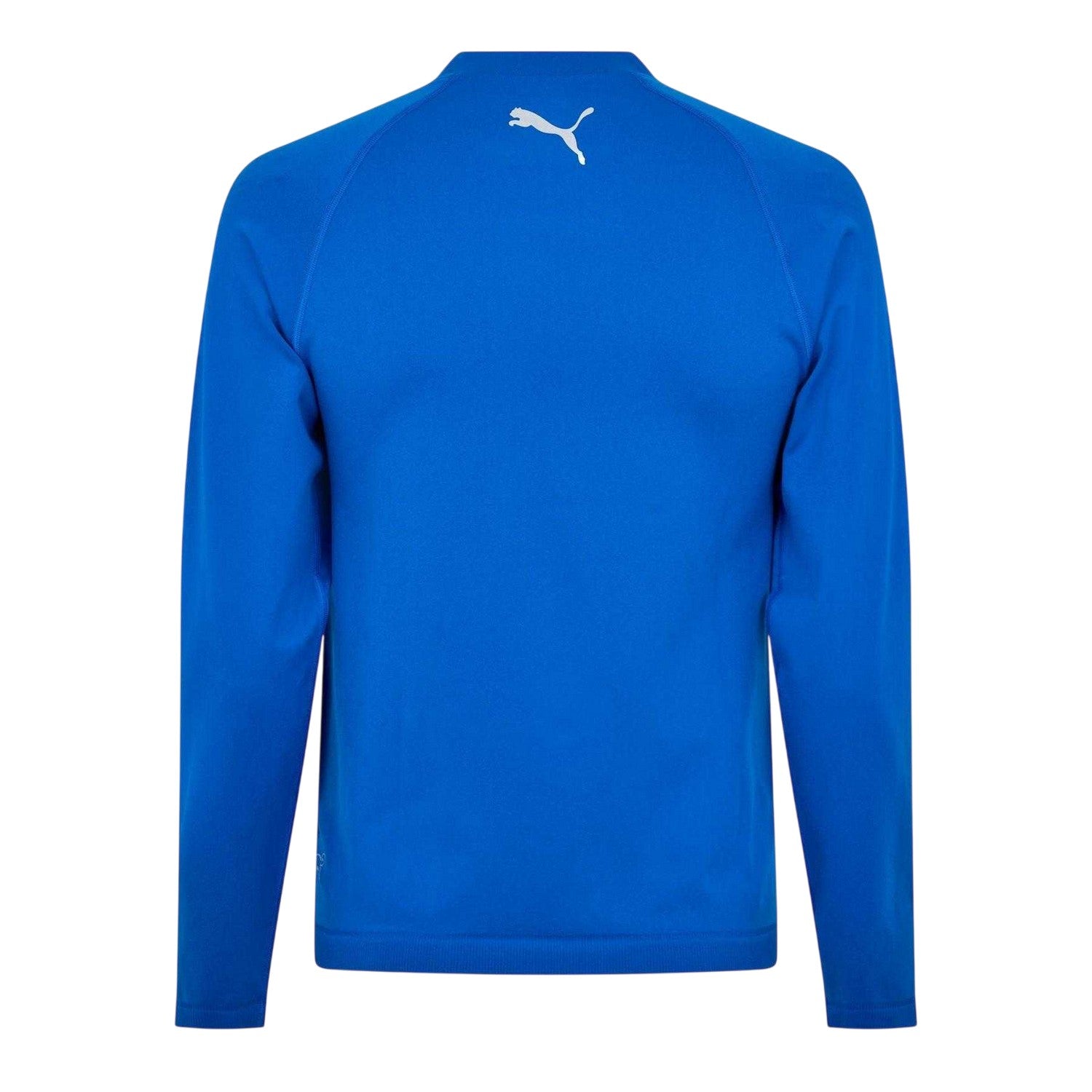 Blue - Back - Puma Mens Logo Crew Neck Fitted Base Layer Top
