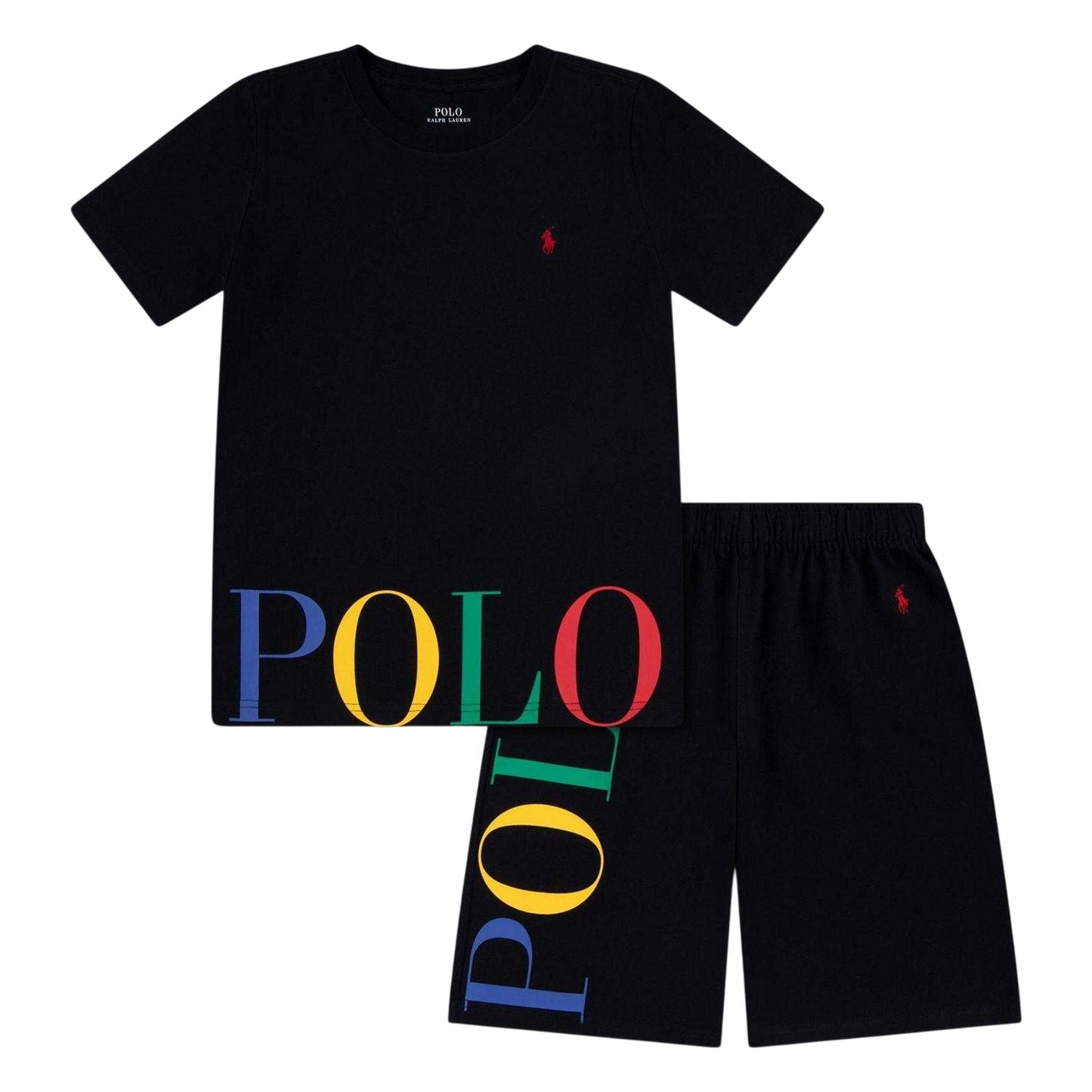 Black - Front - Ralph Lauren Childrens-Kids Polo Loungewear Set