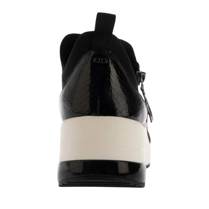 Black - Back - Dune London Womens-Ladies Ellens Wedge Trainers