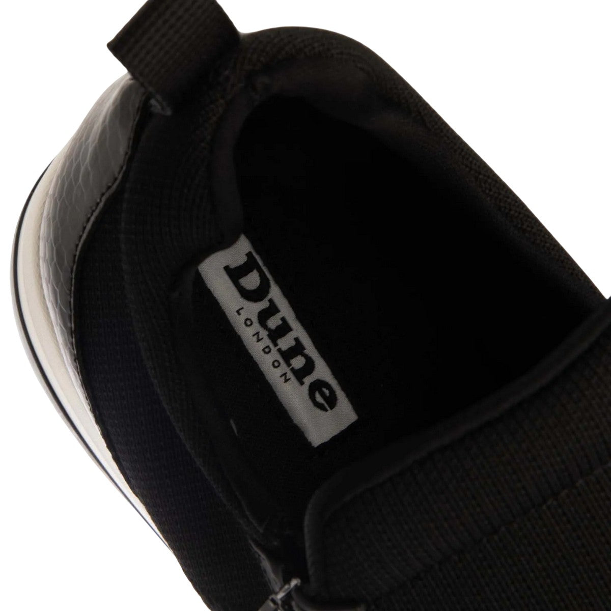Black - Close up - Dune London Womens-Ladies Ellens Wedge Trainers