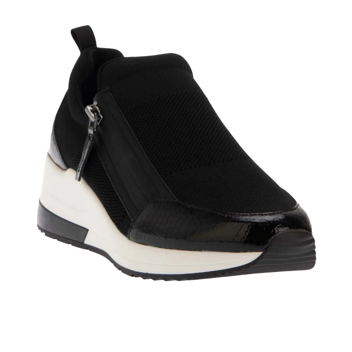 Black - Front - Dune London Womens-Ladies Ellens Wedge Trainers
