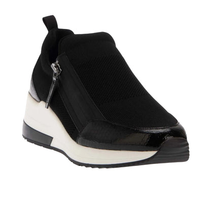 Black - Front - Dune London Womens-Ladies Ellens Wedge Trainers