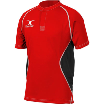 Red-Black - Front - Gilbert Childrens-Kids Contrast Panel Regular Raglan Shirt