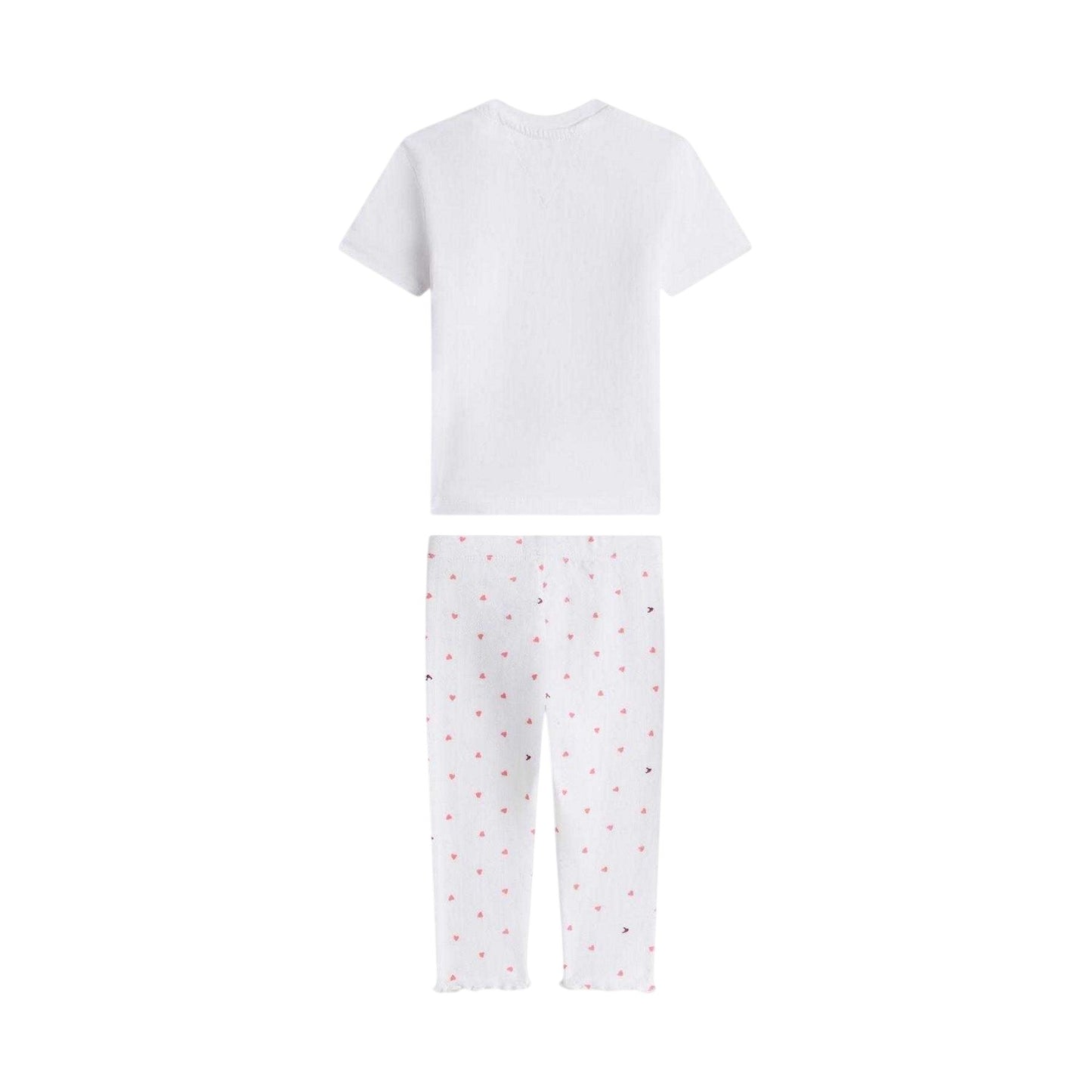 White - Back - Tommy Hilfiger Baby Girls Hearts Top And Leggings Set