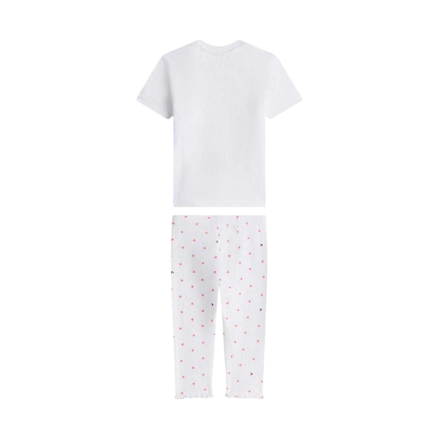 White - Back - Tommy Hilfiger Baby Girls Hearts Top And Leggings Set