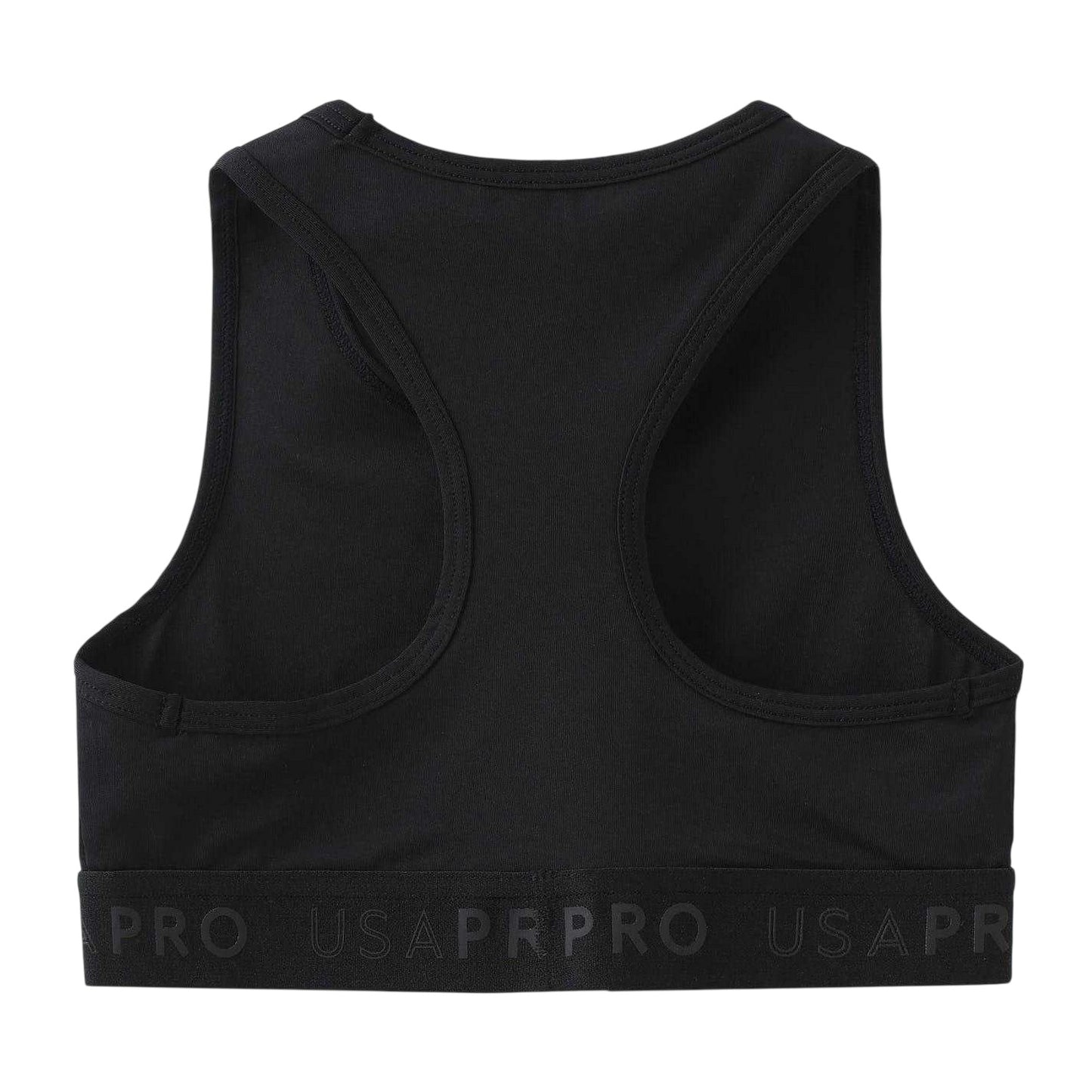 Black - Back - USA Pro Girls Logo Crop Top
