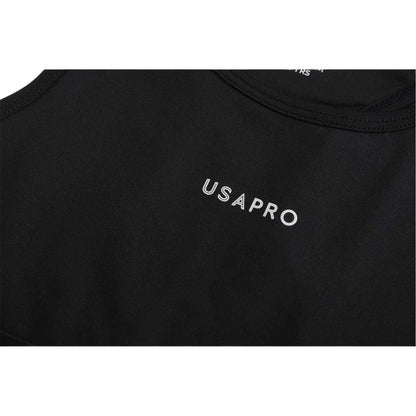 Black - Side - USA Pro Girls Logo Crop Top