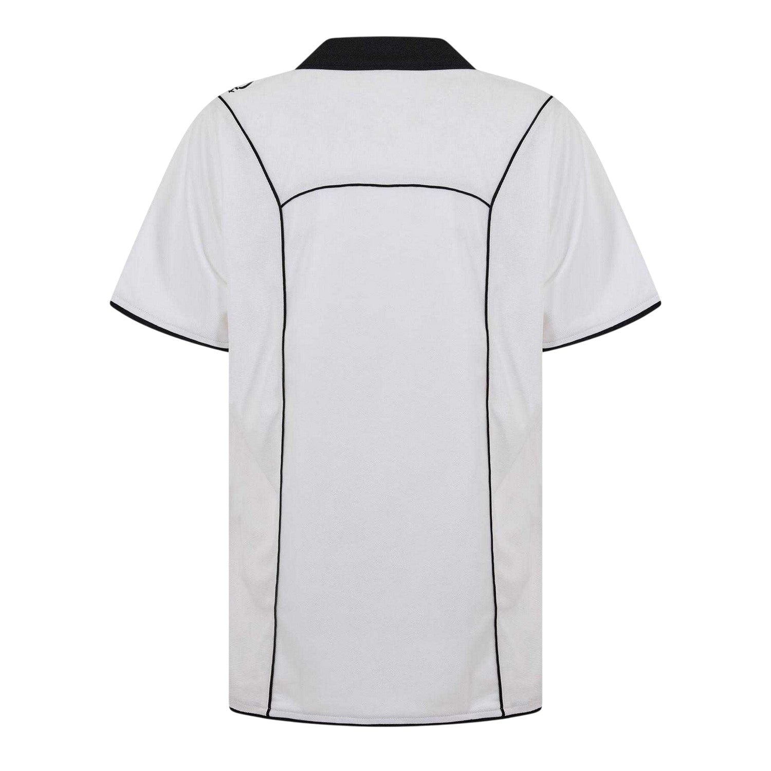 White - Back - Puma Mens Plain Contrast Piping Athletic Rugby Shirt