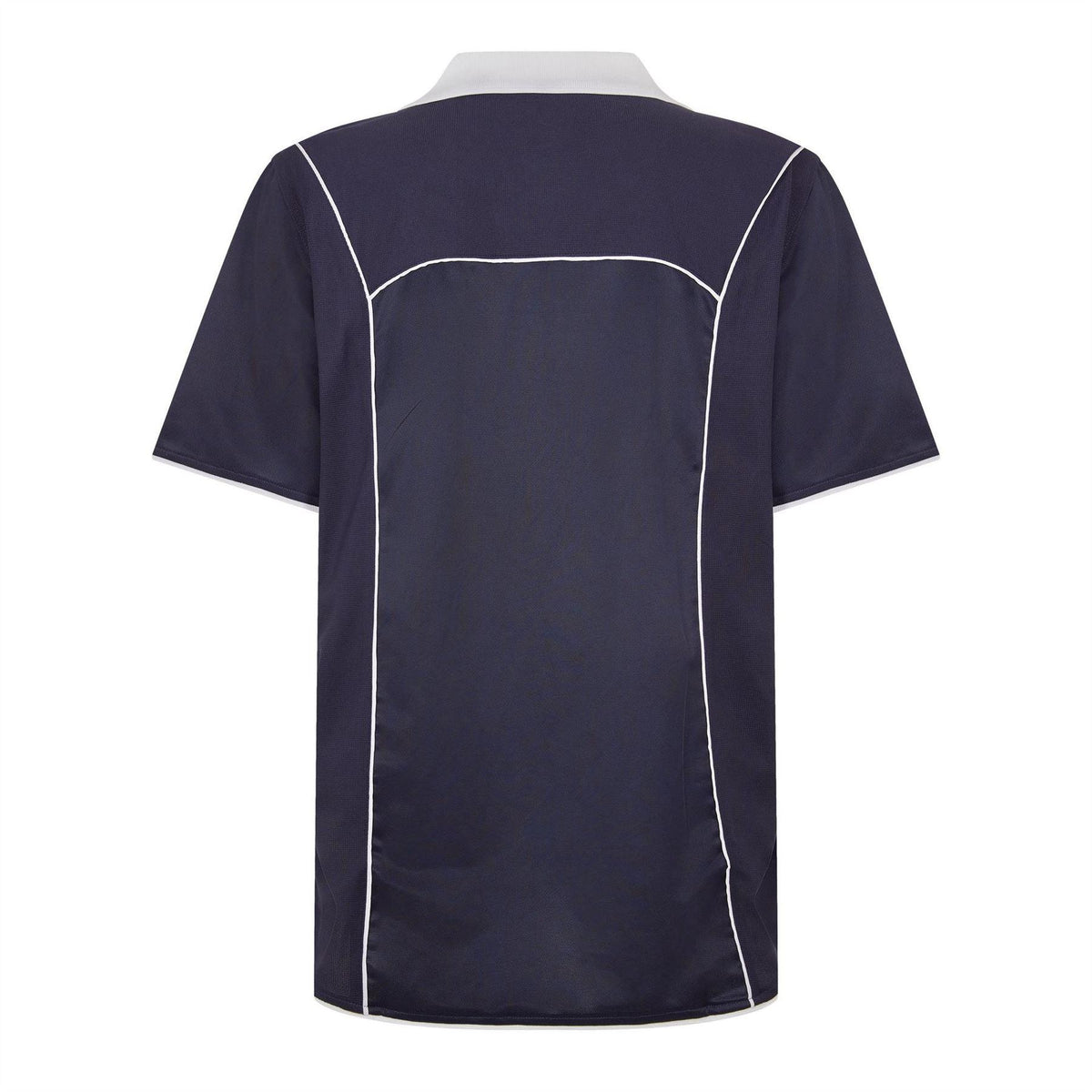 Navy Blue - Back - Puma Mens Plain Contrast Piping Athletic Rugby Shirt