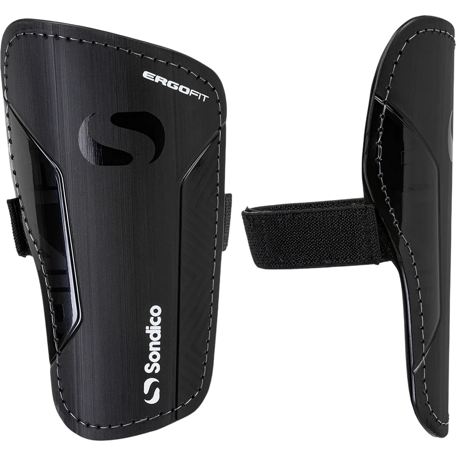 Black-White - Back - Sondico Unisex Adult Flair Shin Guards