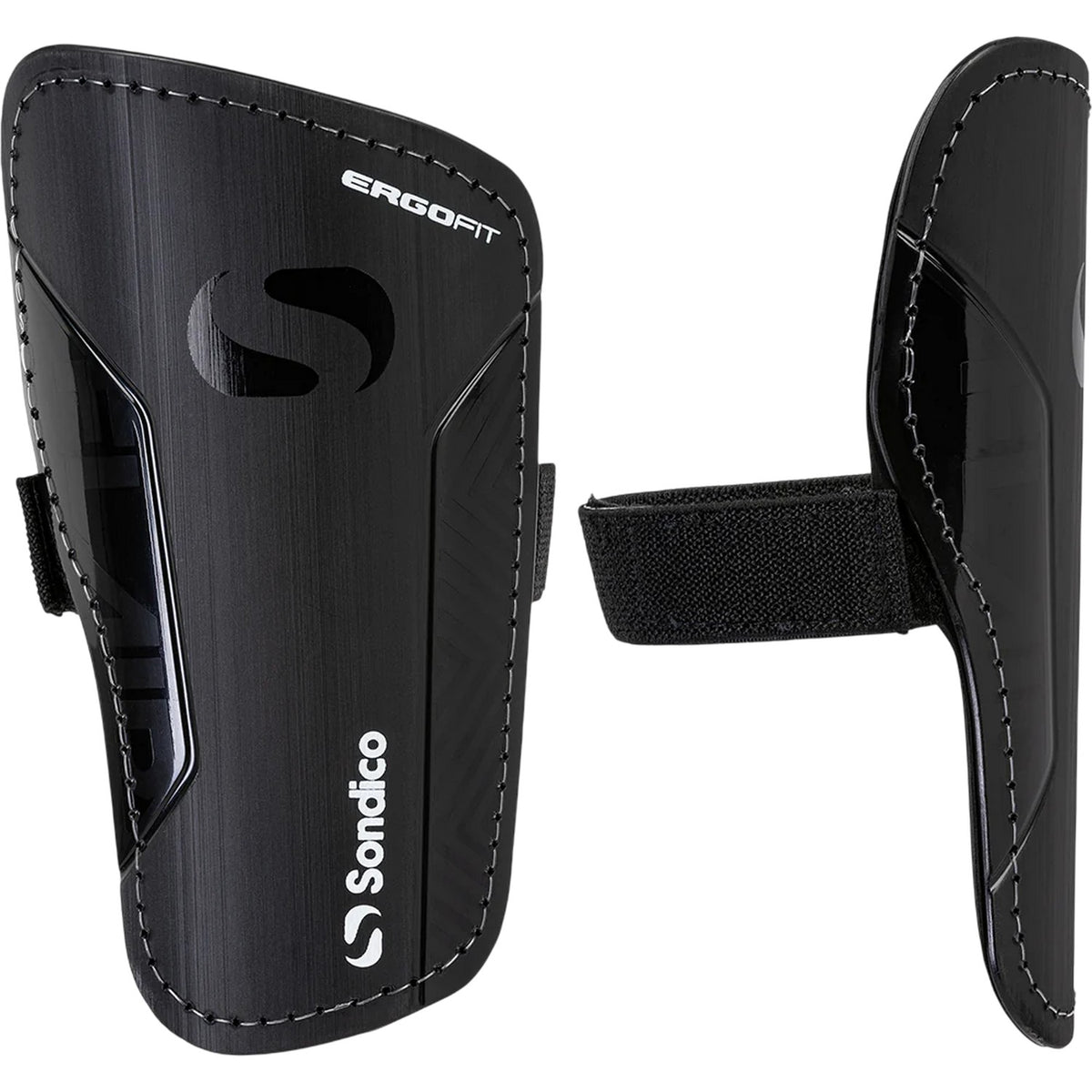 Black-White - Back - Sondico Unisex Adult Flair Shin Guards