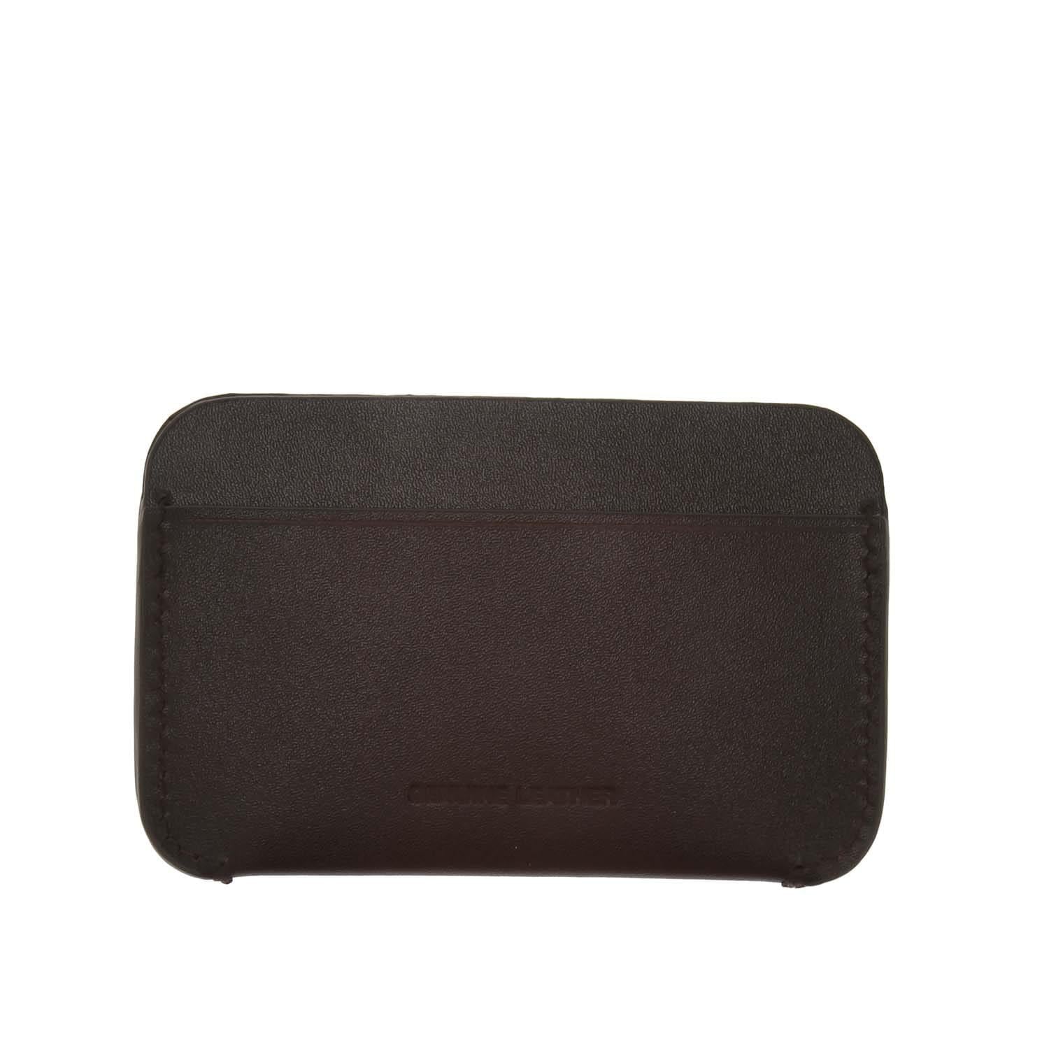 Oxblood - Back - Fred Perry Burnished Leather Card Holder