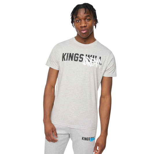 Grey Marl - Front - Kings Will Dream Mens Back Print Cotton T-Shirt