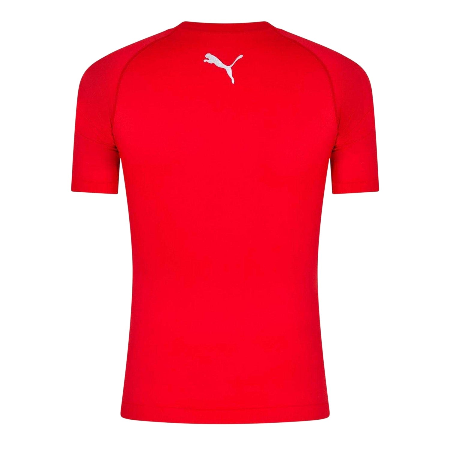 Red - Back - Puma Mens Performance Plain Round Neck Athletic T-Shirt