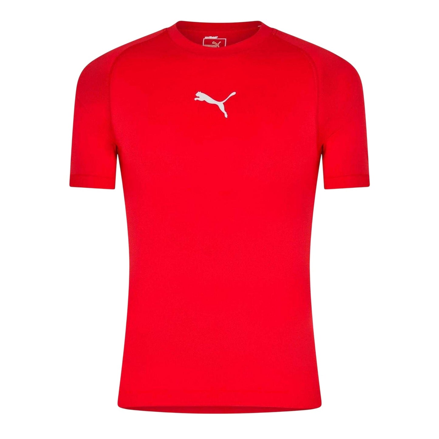 Red - Front - Puma Mens Performance Plain Round Neck Athletic T-Shirt
