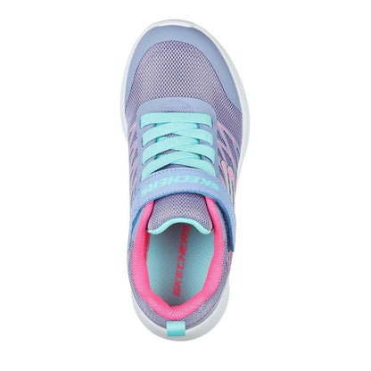 Purple-Pink - Lifestyle - Skechers Girls Microspec Logo Mesh Trainers