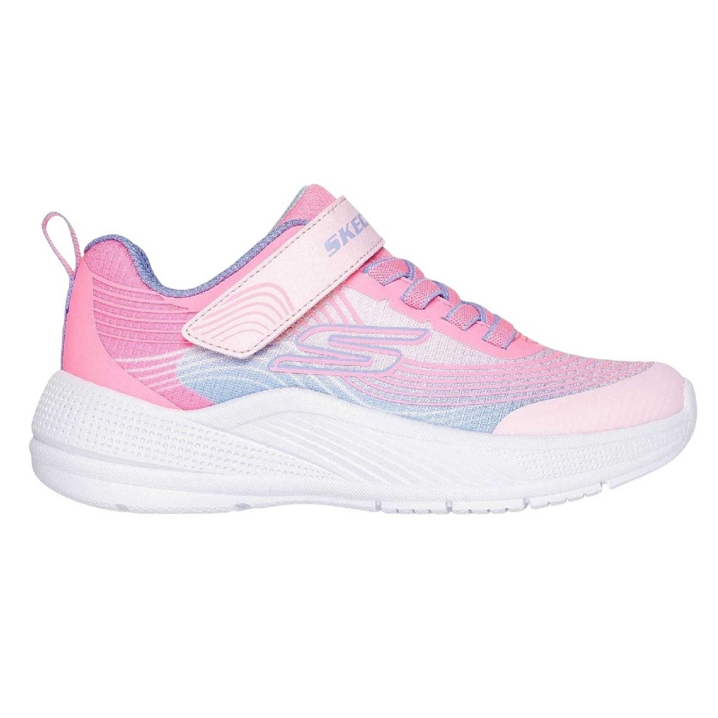 Light Pink - Lifestyle - Skechers Girls Microspec Logo Mesh Trainers