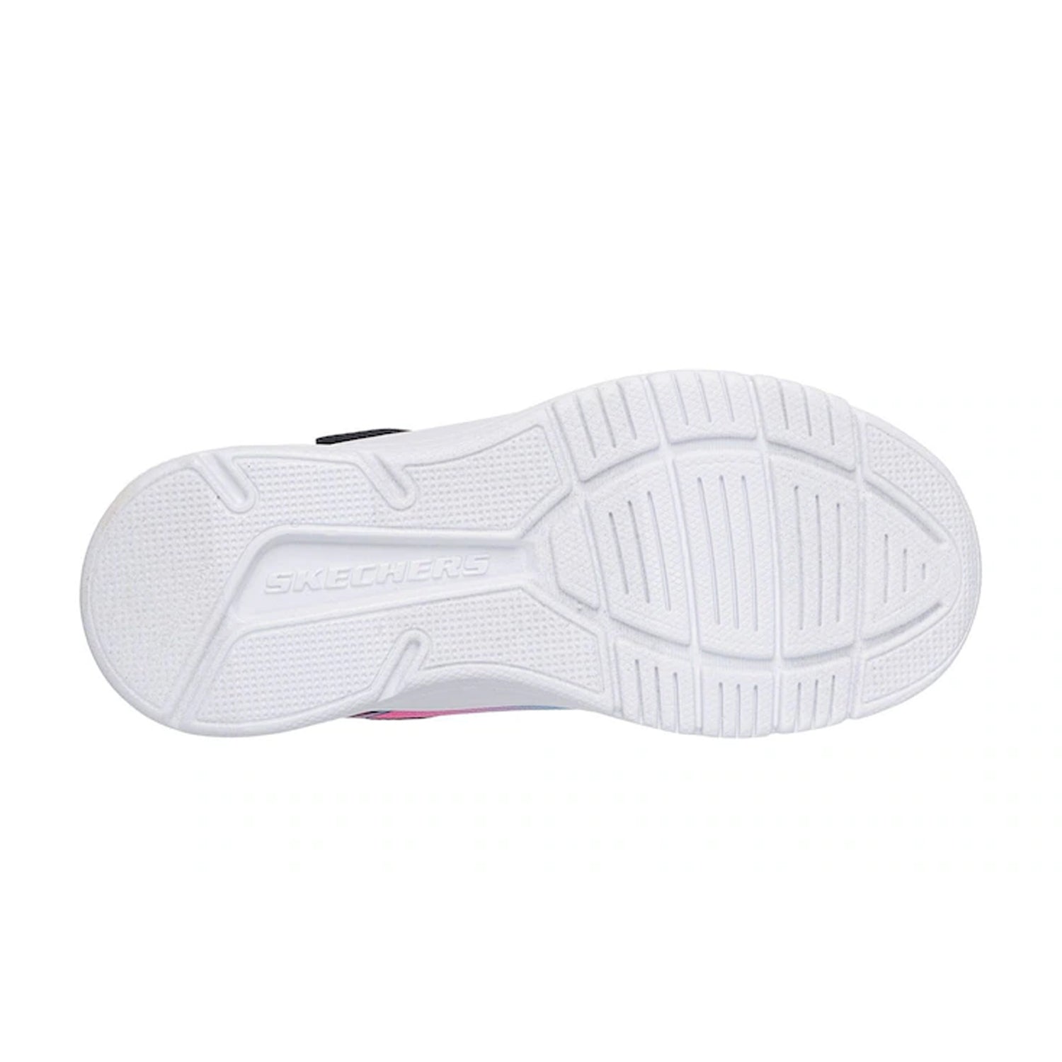 Blue-Pink - Pack Shot - Skechers Girls Microspec Logo Mesh Trainers