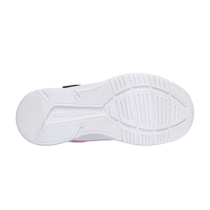Blue-Pink - Pack Shot - Skechers Girls Microspec Logo Mesh Trainers