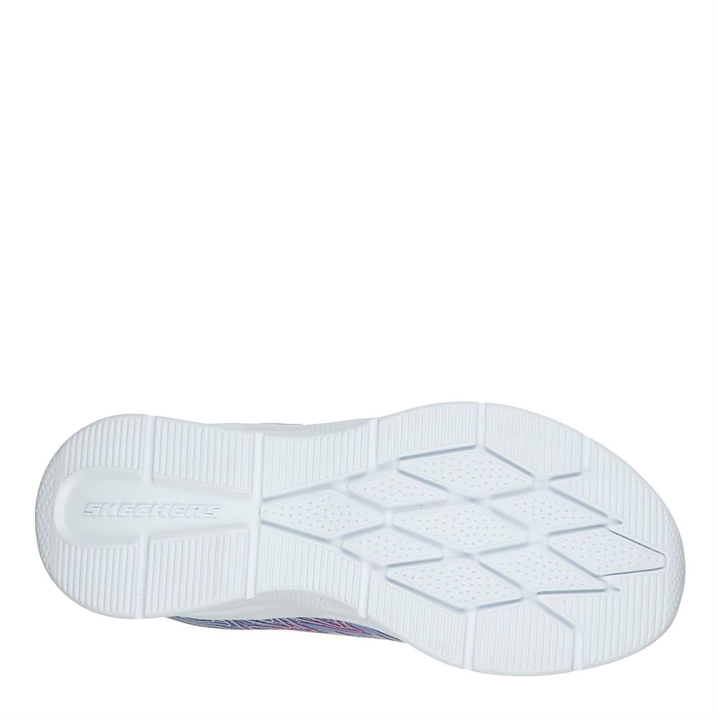 Purple-Pink - Lifestyle - Skechers Girls Microspec Logo Mesh Trainers