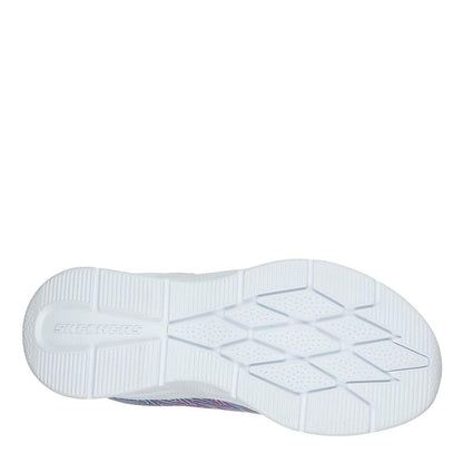 Purple-Pink - Lifestyle - Skechers Girls Microspec Logo Mesh Trainers