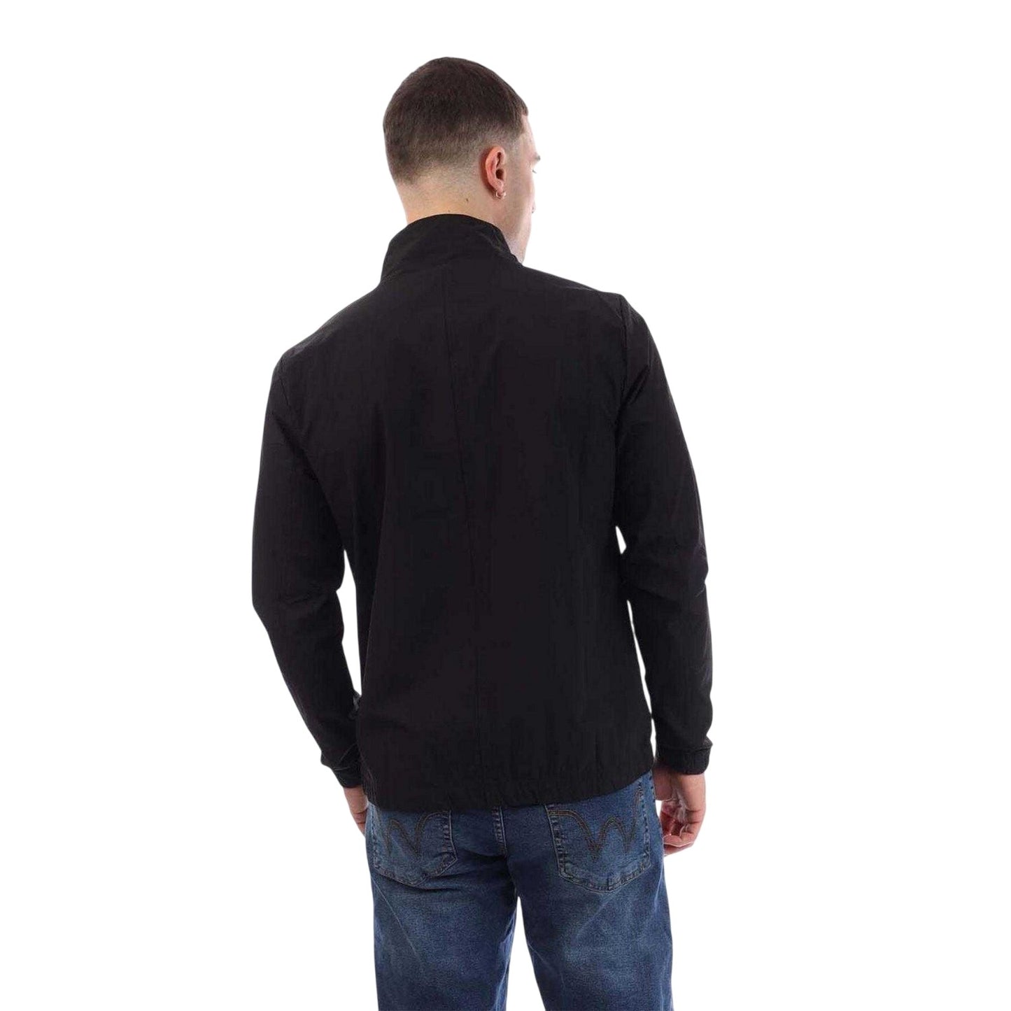 Black - Back - Duck and Cover Mens Chamata Nylon Jacket