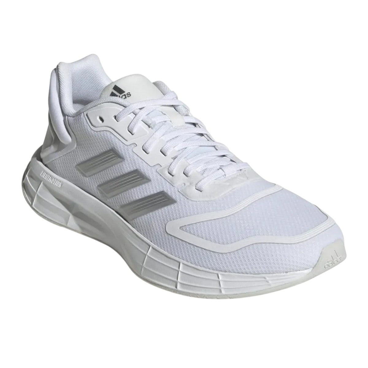 White-Grey - Front - Adidas Womens-Ladies Duramo 10 Running Shoes
