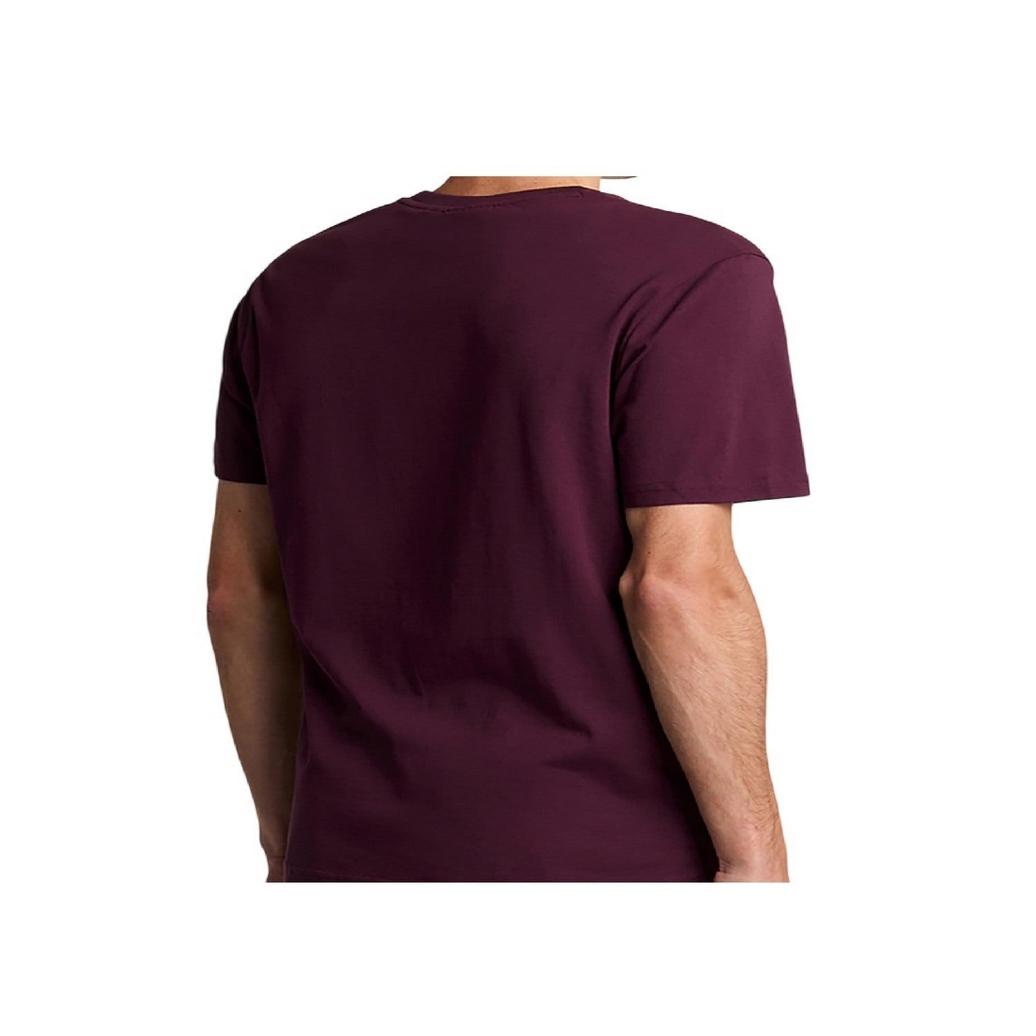 Burgundy - Back - Lyle & Scott Childrens-Kids Embroidered Logo Regular T-Shirt