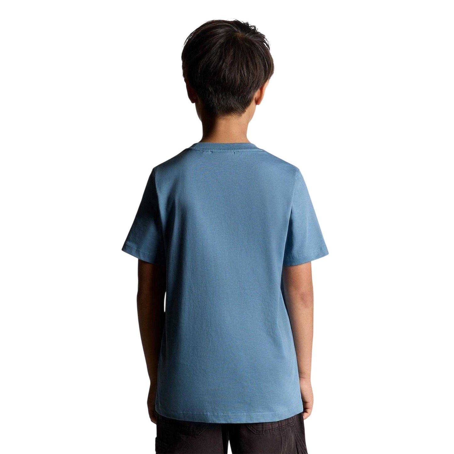 Ocean Sky - Back - Lyle & Scott Childrens-Kids Embroidered Logo Regular T-Shirt
