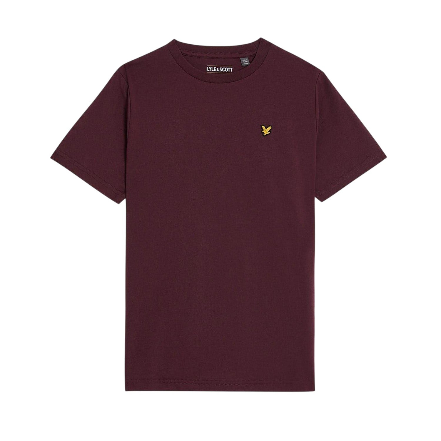 Burgundy - Front - Lyle & Scott Childrens-Kids Embroidered Logo Regular T-Shirt