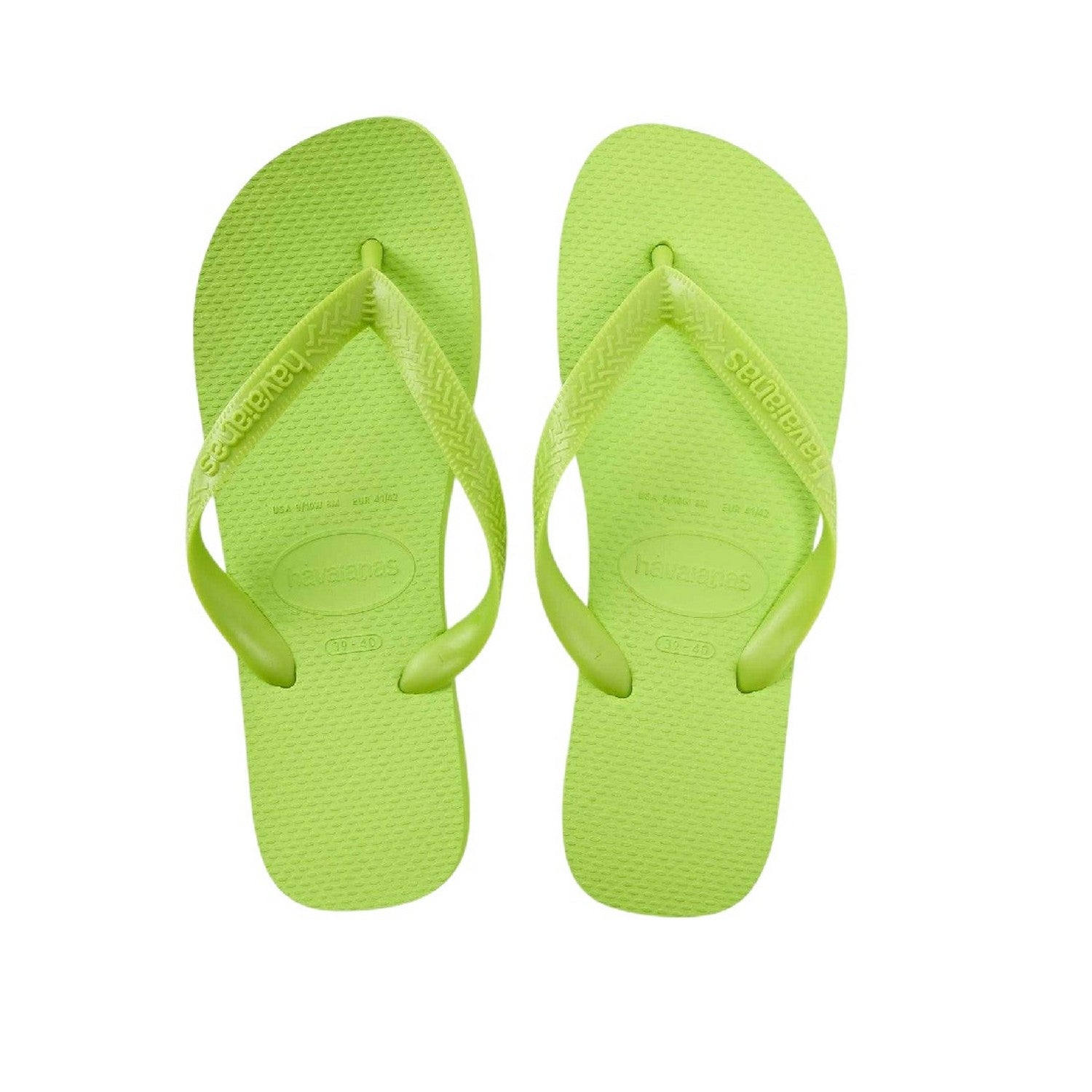 Lemon Green - Back - Havaianas Womens-Ladies Rubber Flip Flops