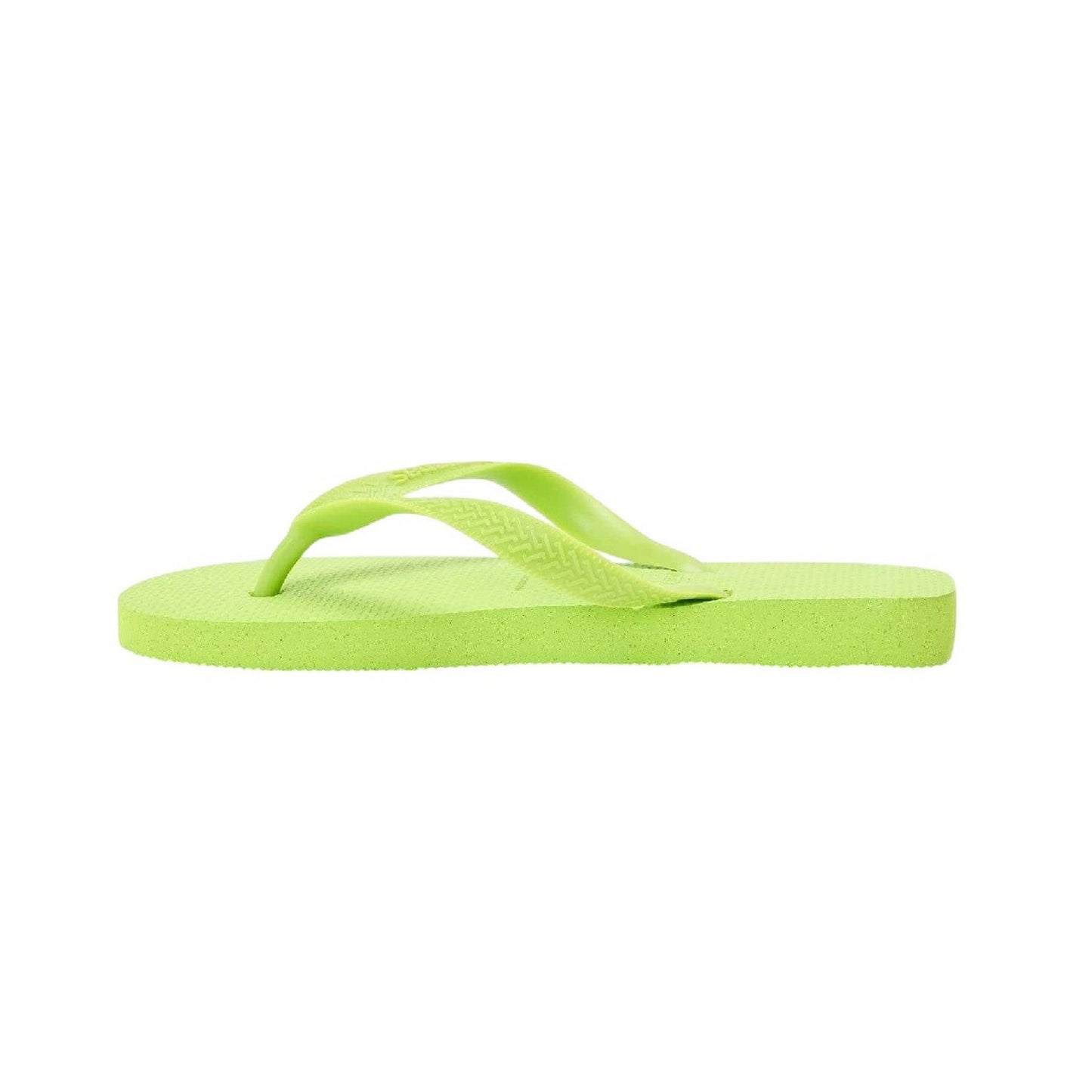 Lemon Green - Side - Havaianas Womens-Ladies Rubber Flip Flops