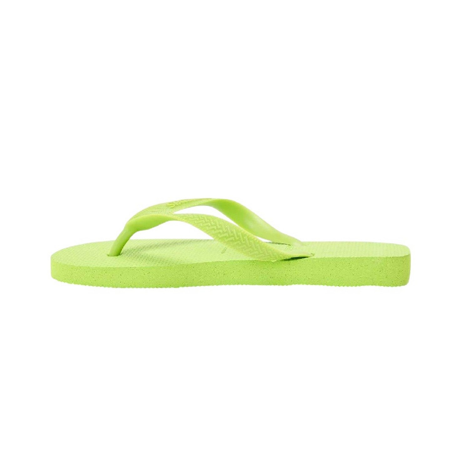 Lemon Green - Side - Havaianas Womens-Ladies Rubber Flip Flops