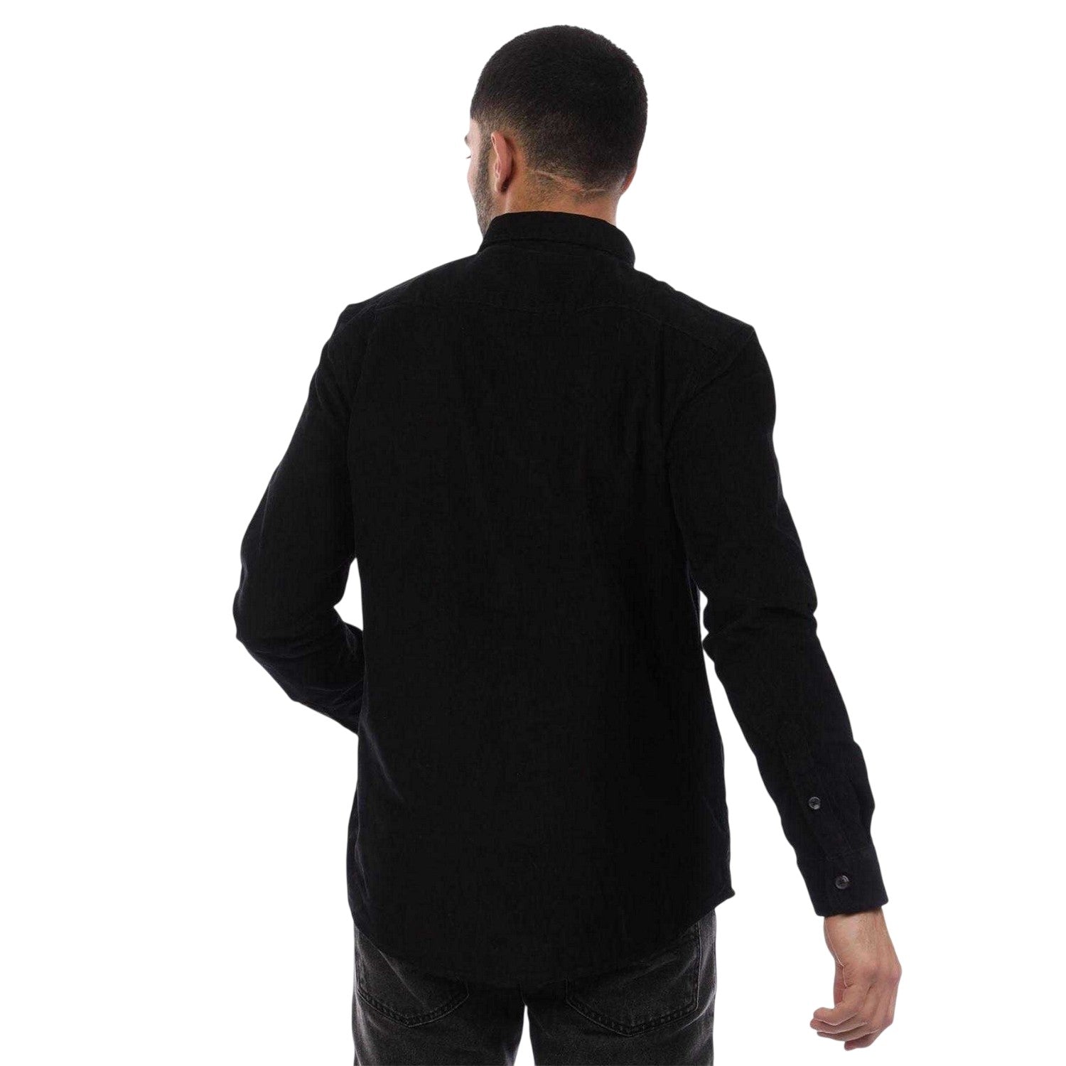 Black - Back - Peter Werth Mens Feekes Cotton Regular Shirt