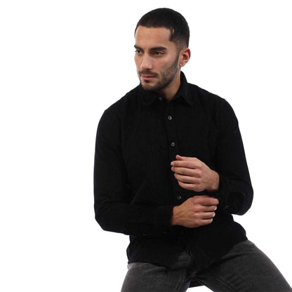 Black - Side - Peter Werth Mens Feekes Cotton Regular Shirt