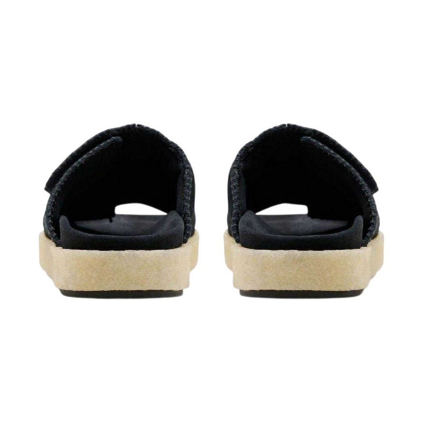 Black - Back - Clarks Originals Mens Overleigh Suede Sliders