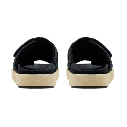 Black - Back - Clarks Originals Mens Overleigh Suede Sliders