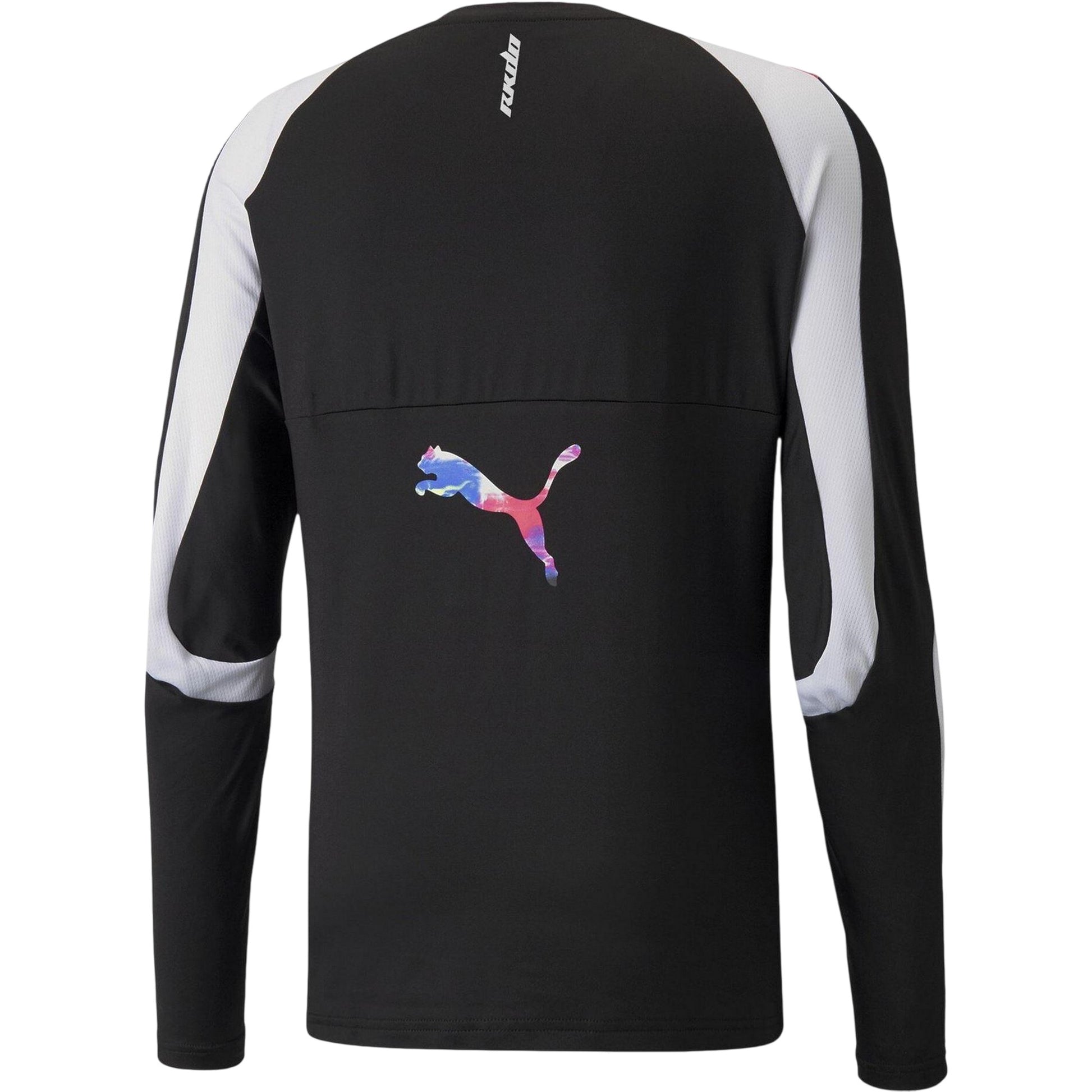 Black - Back - Puma Mens RKDO Abstract Regular Long-Sleeved T-Shirt
