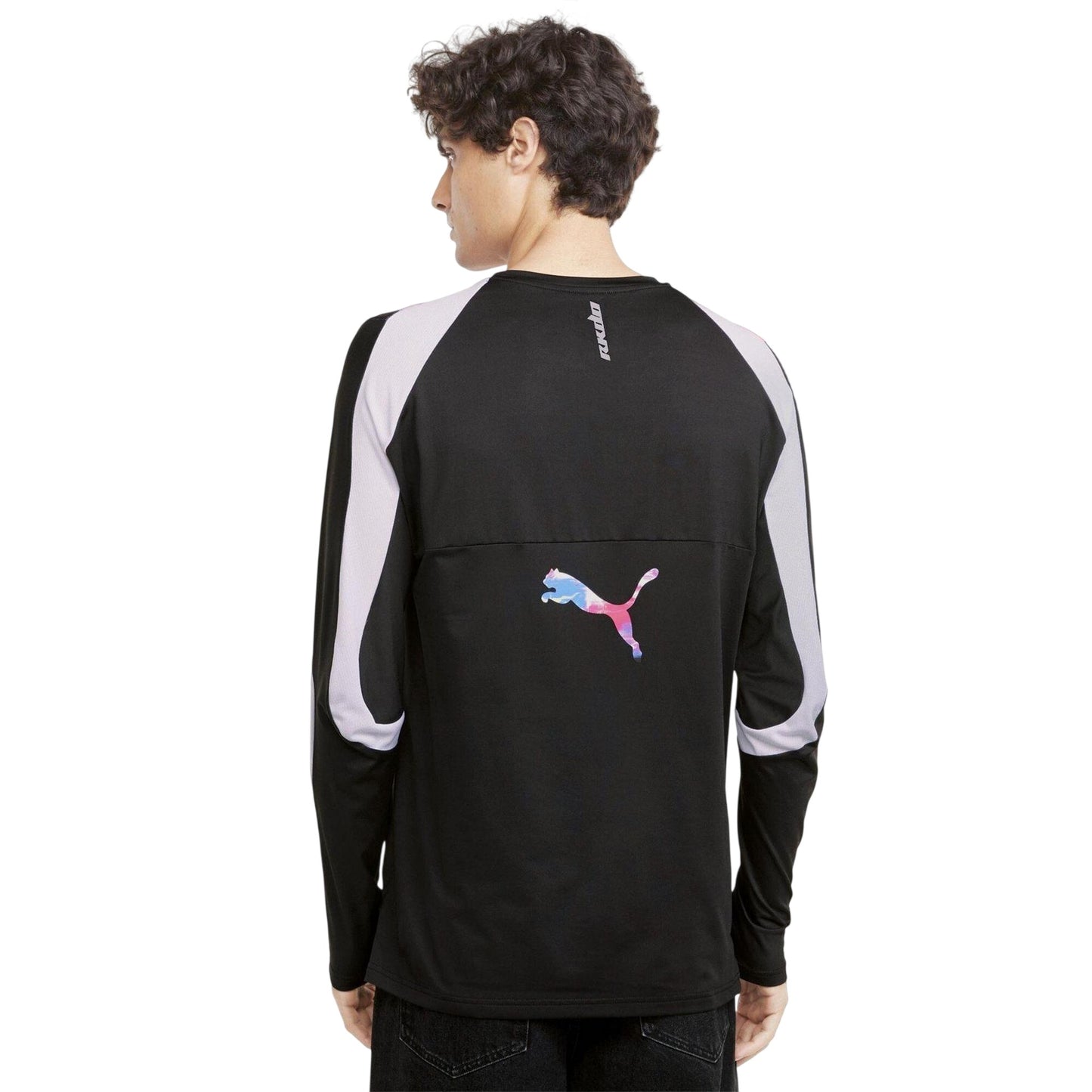 Black - Lifestyle - Puma Mens RKDO Abstract Regular Long-Sleeved T-Shirt