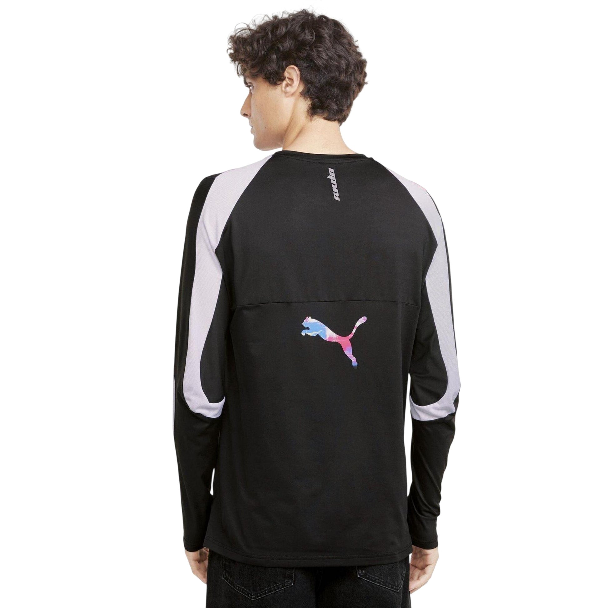 Black - Lifestyle - Puma Mens RKDO Abstract Regular Long-Sleeved T-Shirt