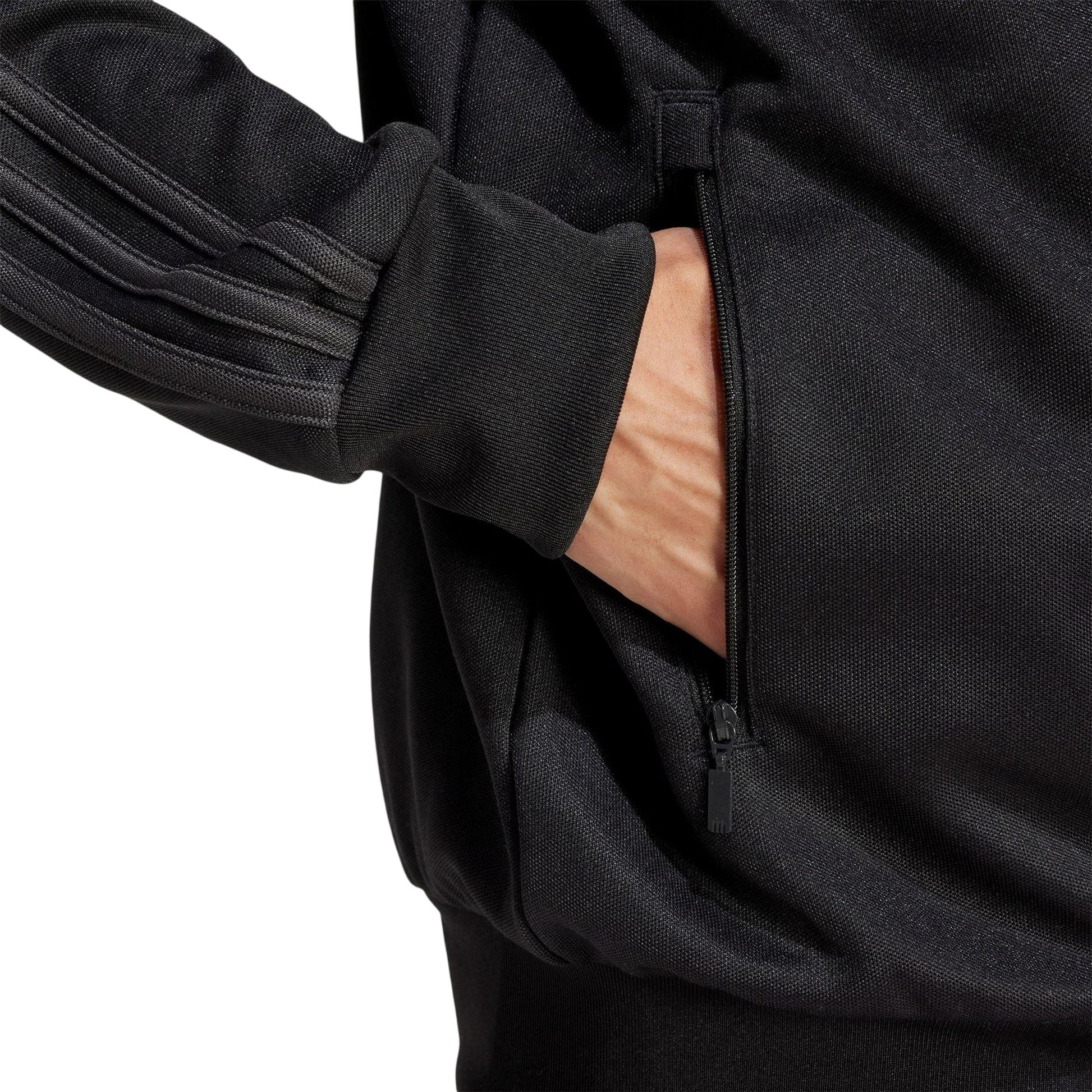 Black - Pack Shot - Adidas Mens Originals Full Zip Relaxed Fit Everyday Tracksuit Top