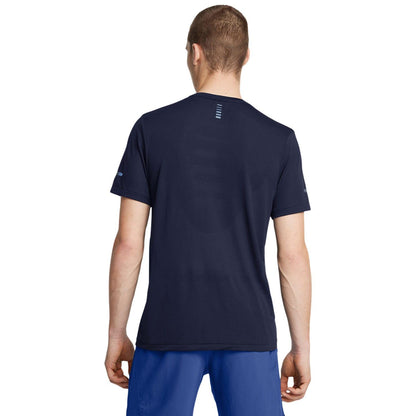 Navy - Back - Under Armour Mens SeamleStride T-Shirt